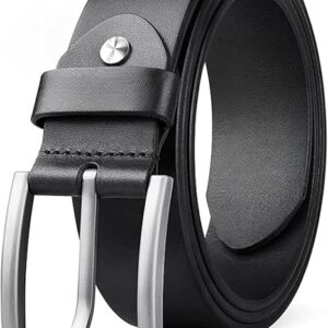 Trend England Formal/Casual Black Color Genuine Leather Belts For Men (Length- 46 inches||40MM||BL-042-BLK) (BLACK)