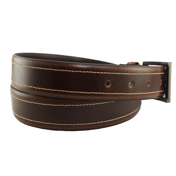 Trend England Men's Leather Belt - Pull-SM Collection, Waxy Brown with Oil Pull-Up Finish, Stylish & Durable Design - Image 5