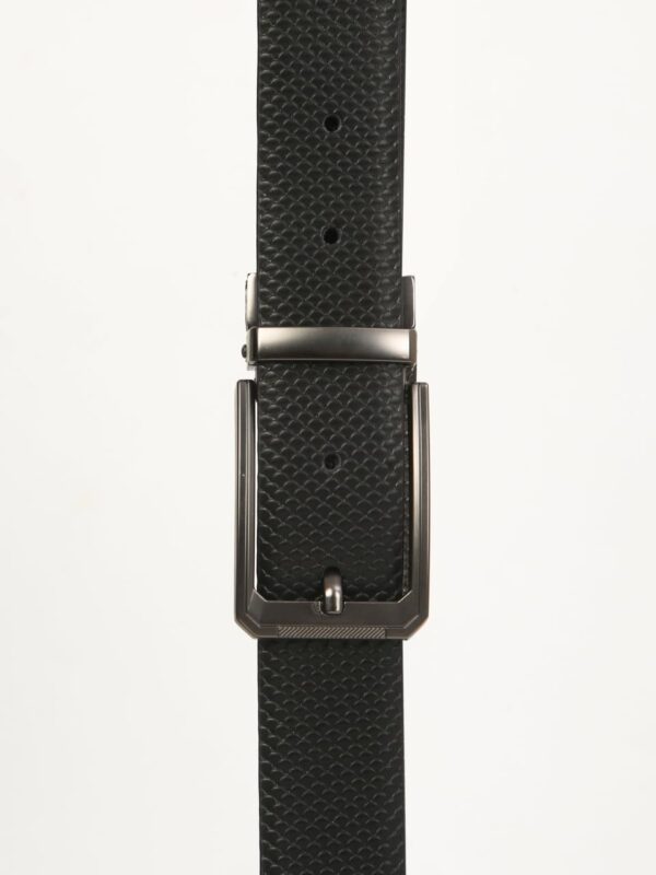 Fish Scale Reversible Leather Belt – Genuine Leather Craft with Imported Buckle for Men - Image 3
