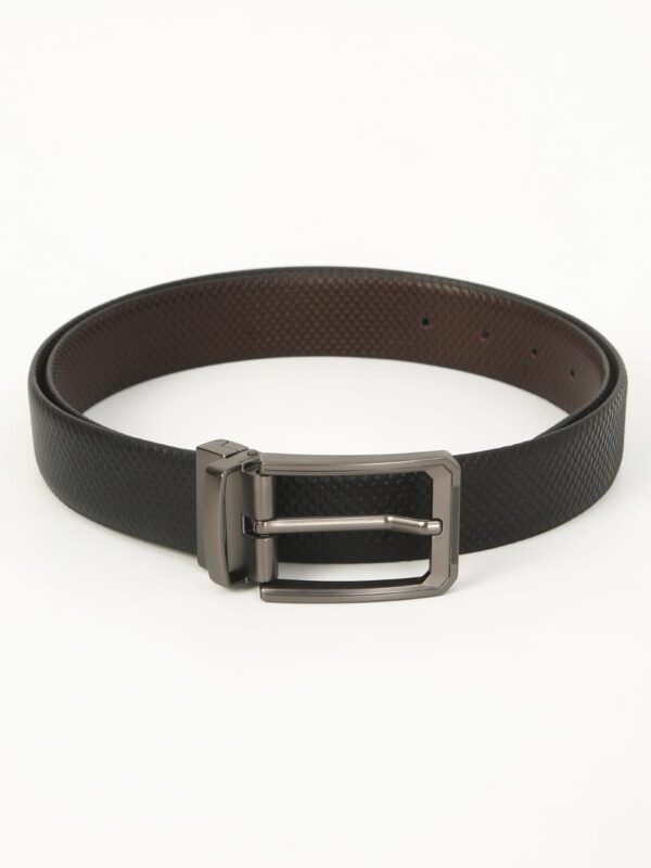 Fish Scale Reversible Leather Belt – Genuine Leather Craft with Imported Buckle for Men - Image 4